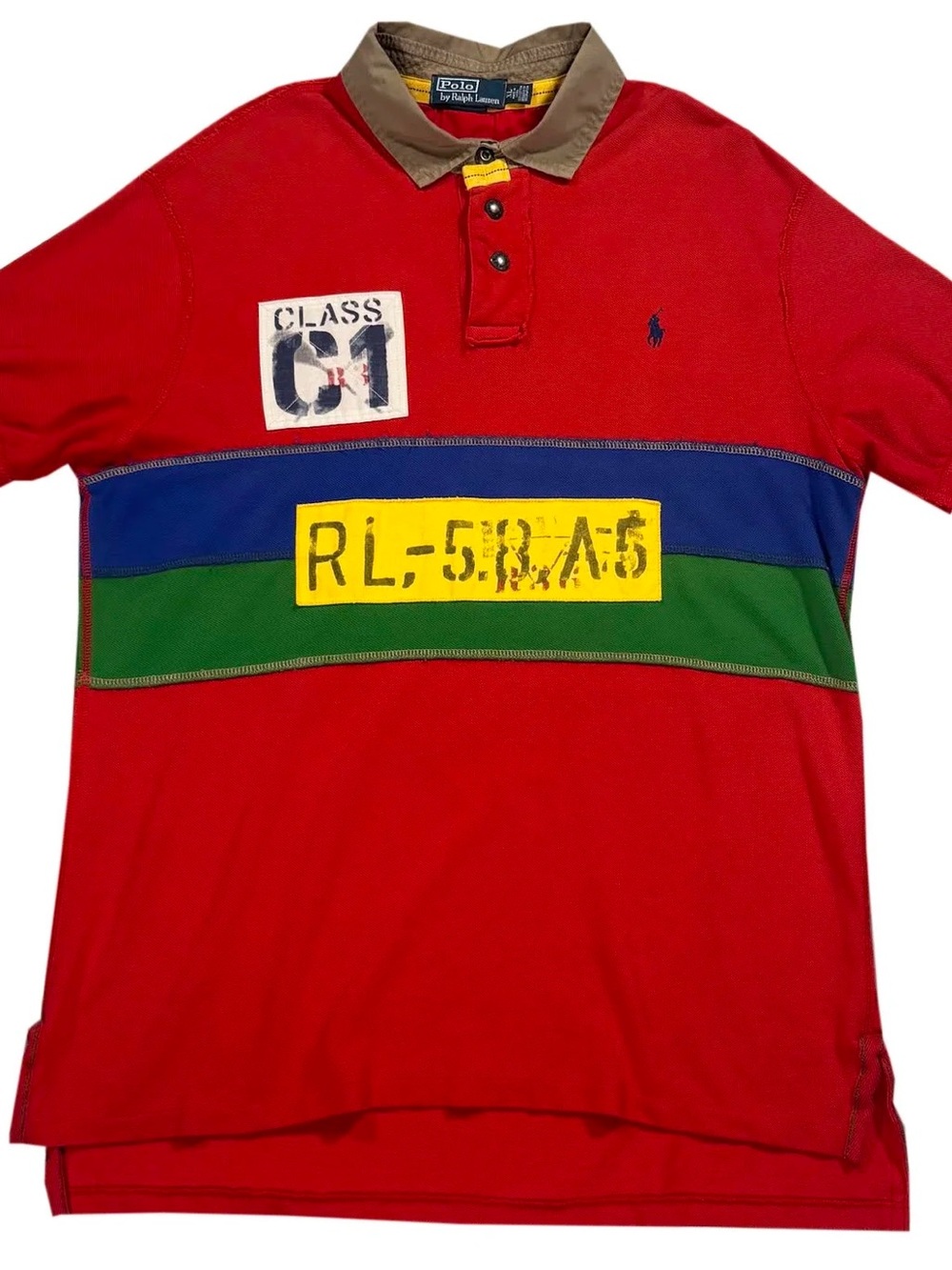 Polo Ralph Lauren Class 1 Rafting Colorful Rugby (Size XL)